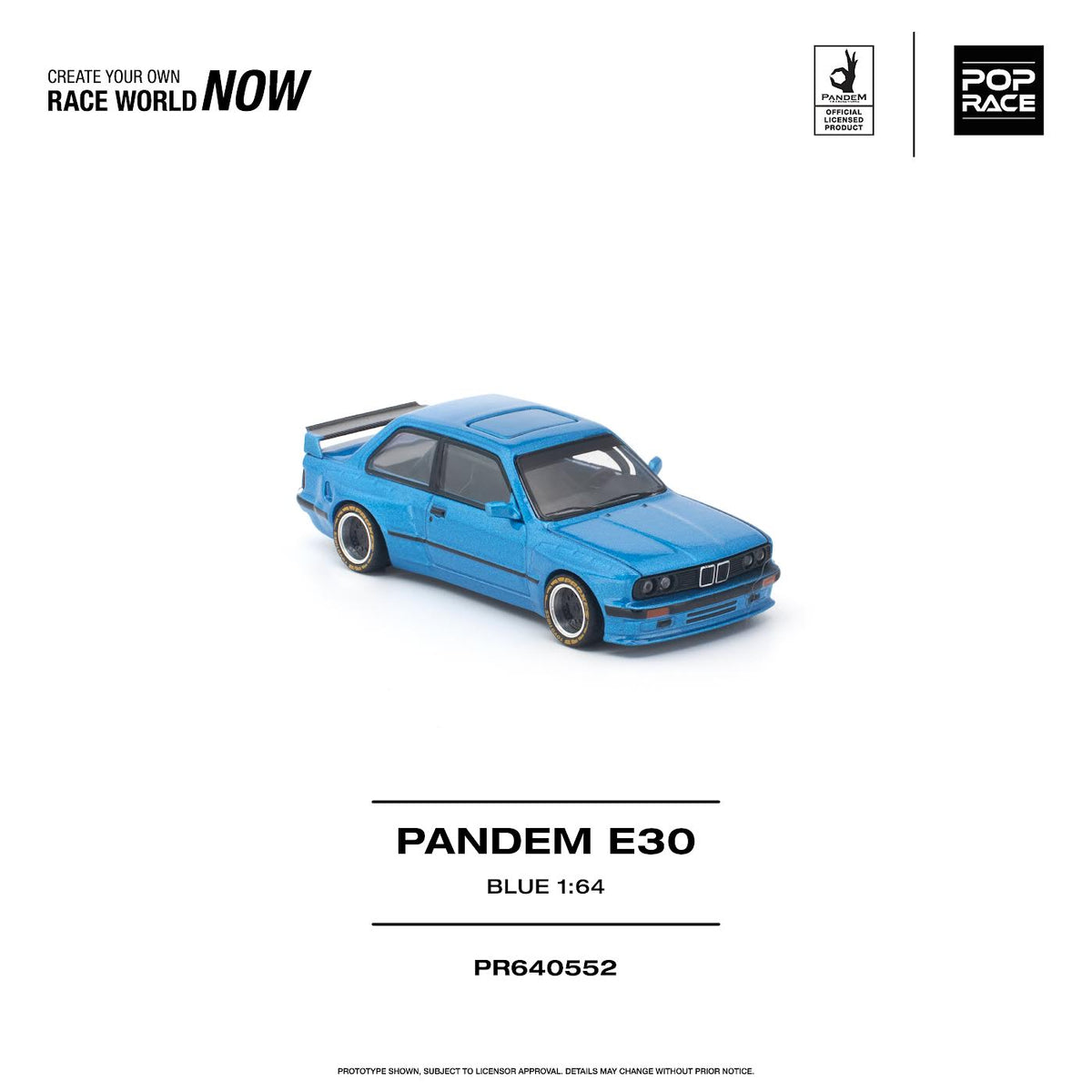 (Preorder) Pop Race 1:64 Pandem E30 Blue PR640552