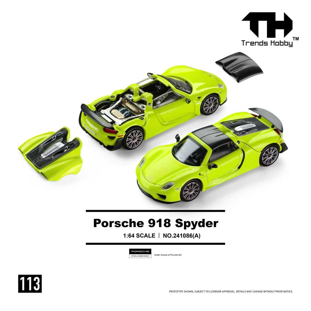 (Preorder) Trends Hobby Porsche 918 Spyder(Acid Green/Black)
