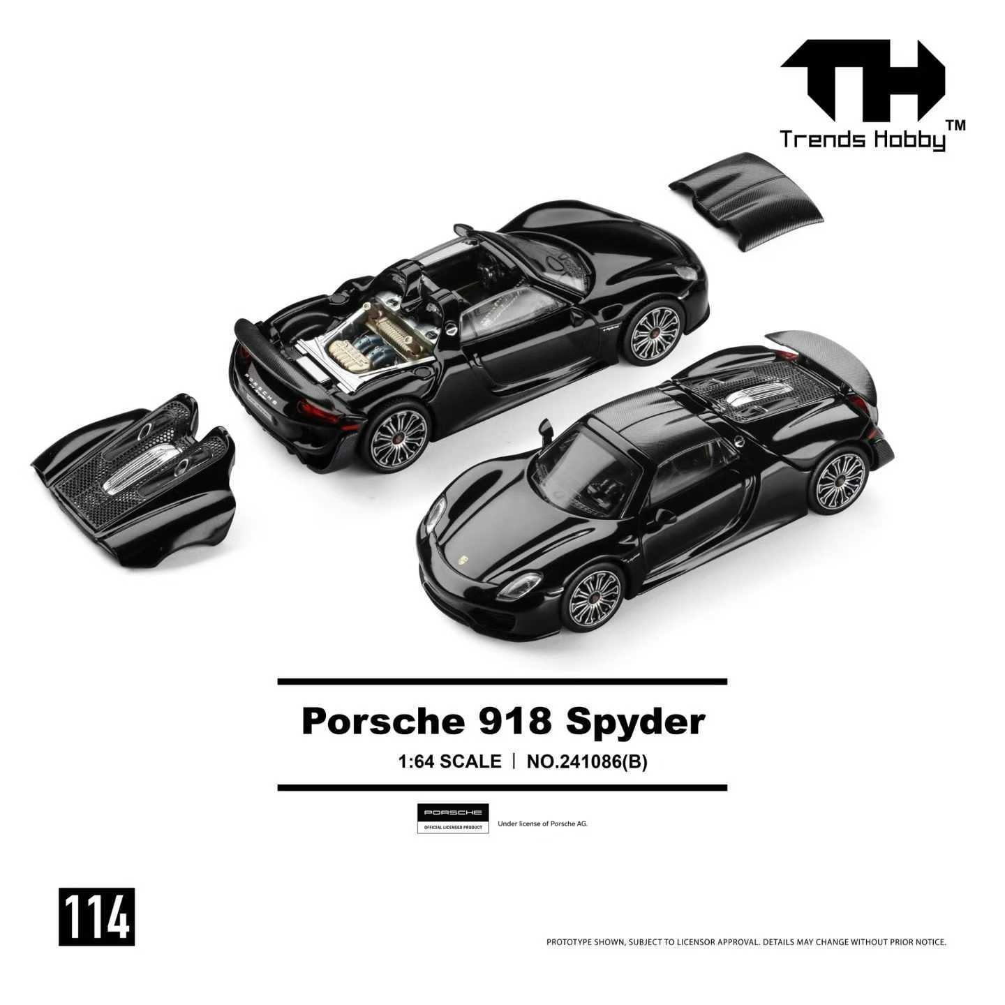 (Preorder) Trends Hobby Porsche 918 Spyder(Acid Green/Black)