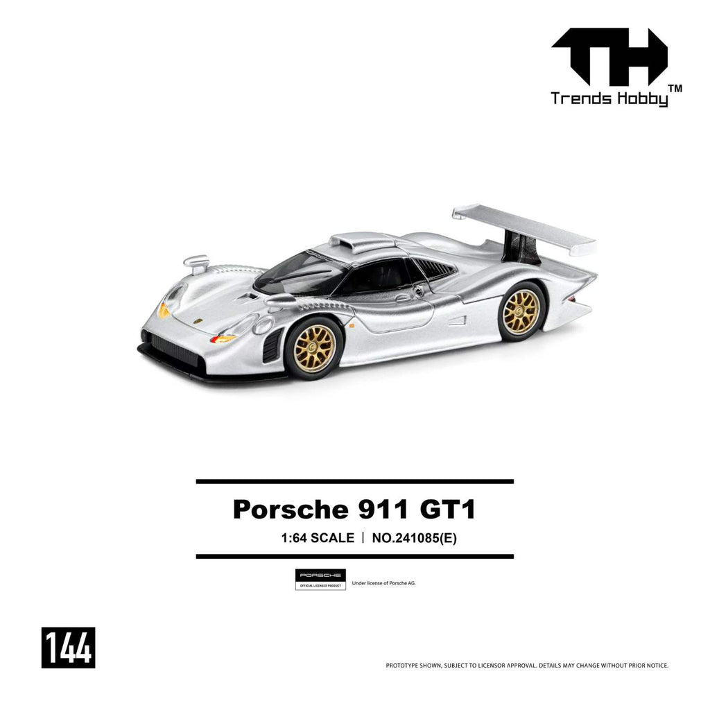 (Preorder) Trends Hobby 1:64 Porsche 911 GT1 (Silver) 241085(E)