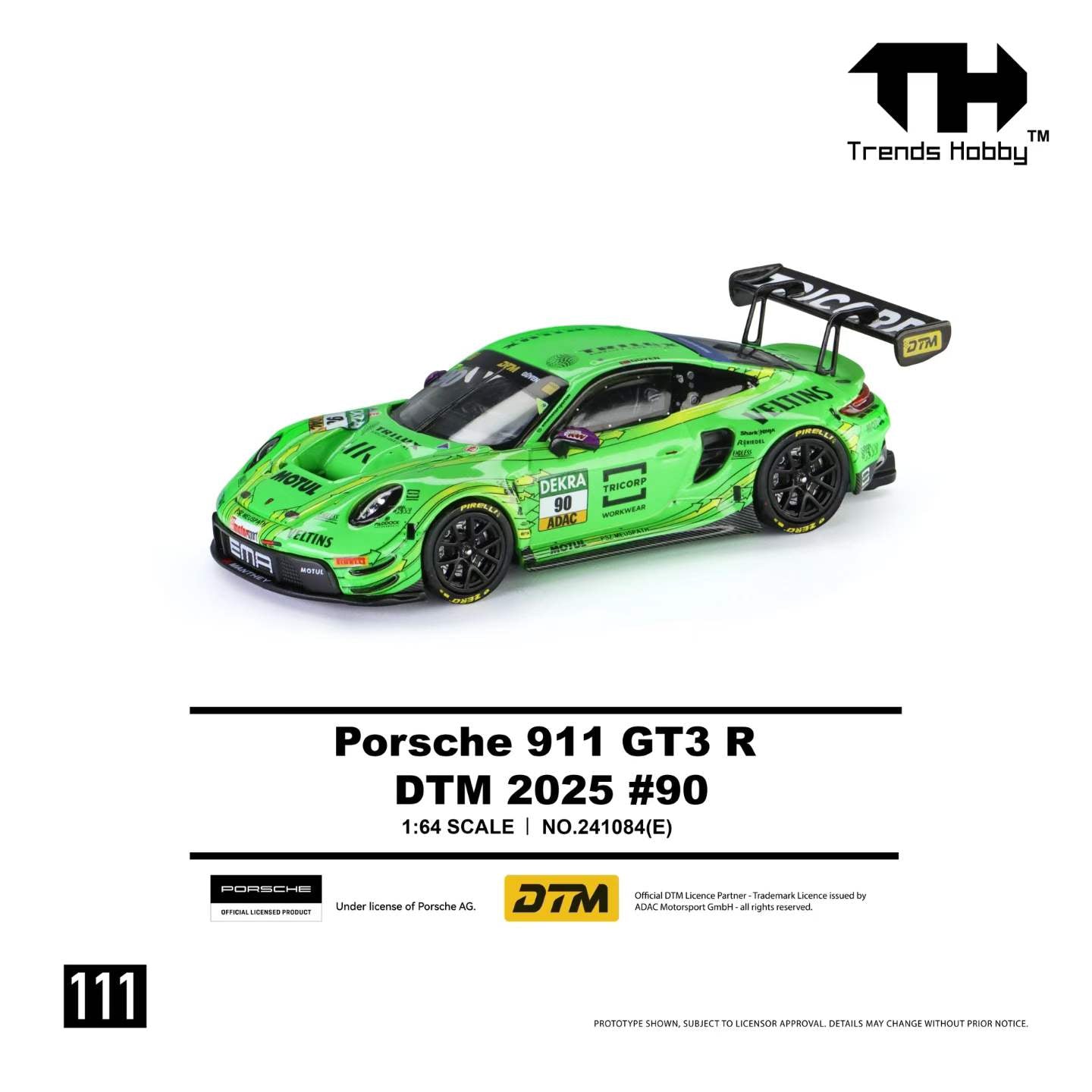 (Preorder) Trends Hobby 1:64 Porsche 911 GT3 R DTM 2025 #90 241084(E)