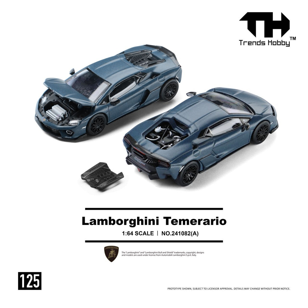 (Preorder)Trends Hobby 1/64 Lamborghini Temerario Matt Blue/Green 241082-A/B