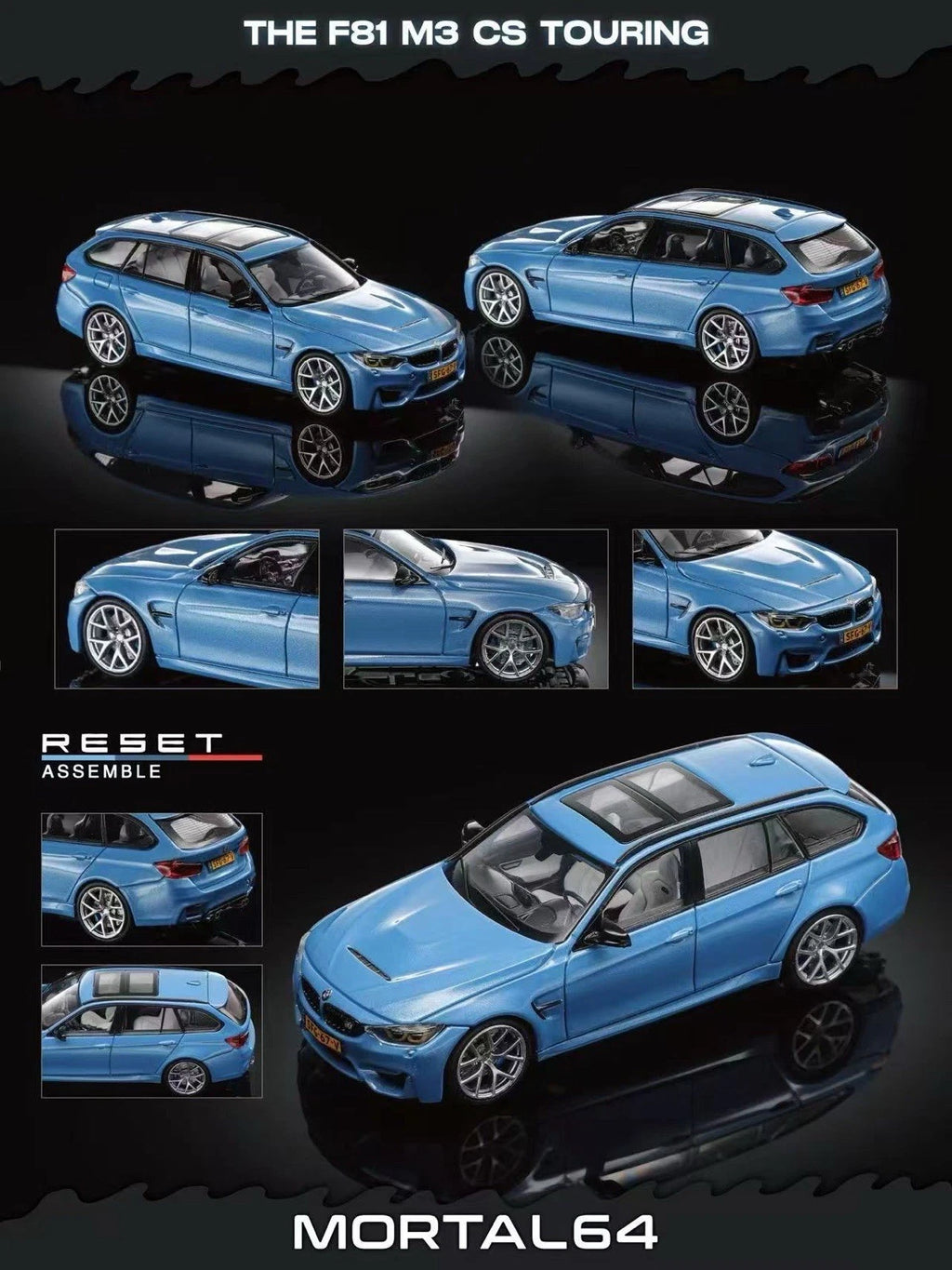 MORTAL 1:64 M3 F81 CS Touring (blue/white)