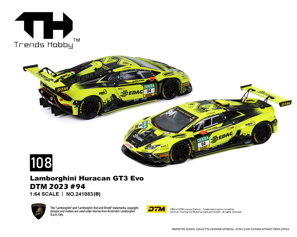 (Preorder) Trends Hobby 1:64 Lamborghini Huracan GT3 EVO DTM 2023 #94 241083-B