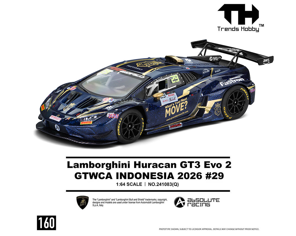 (Preorder) Trends Hobby 1:64 Lamborghini Huracan GT3 Evo 2 GTWCA INDONESIA 2026 #29 241083(Q)