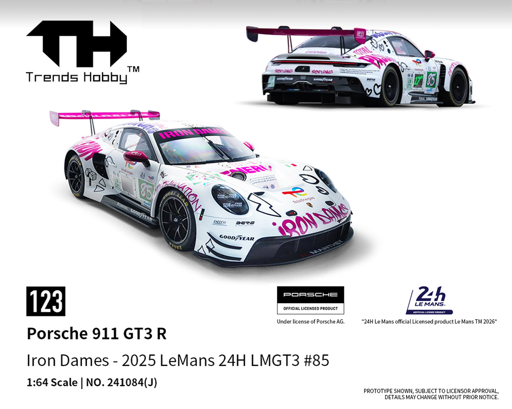 Trends Hobby 1:64 Porsche 911 GT3 R -Iron Dames 2025 LeMans 24H LMGT3 #85 241084(J)