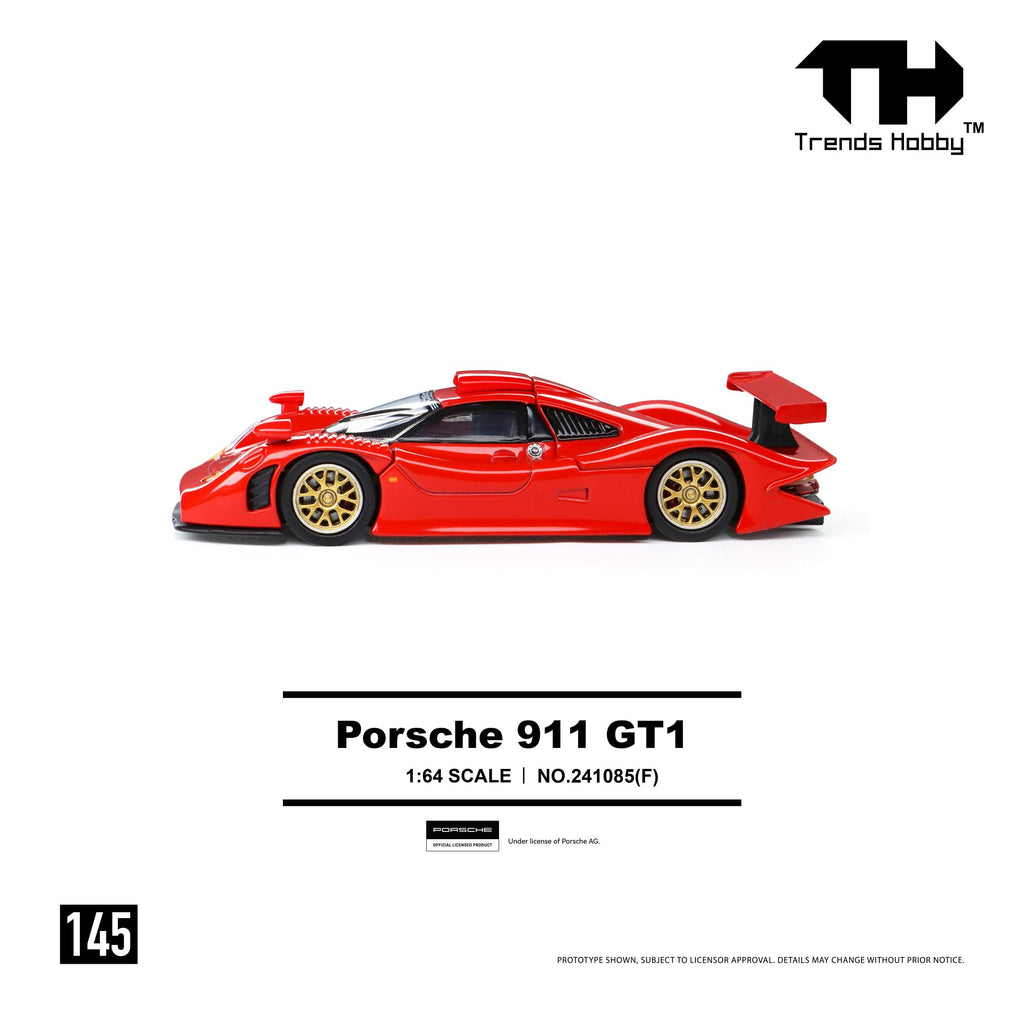 (Preorder) Trends Hobby 1:64 Porsche 911 GT1 (Red) 241085(F)