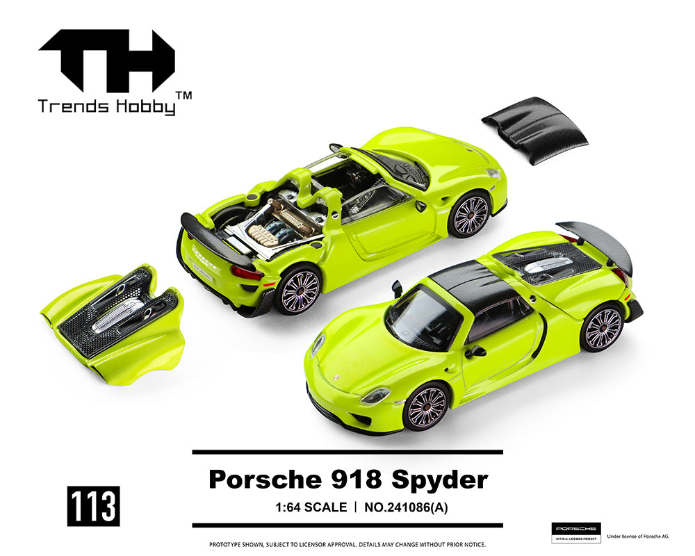 Trends Hobby 1:64 Porsche 918 Spyder – Acid Green 241086(A)