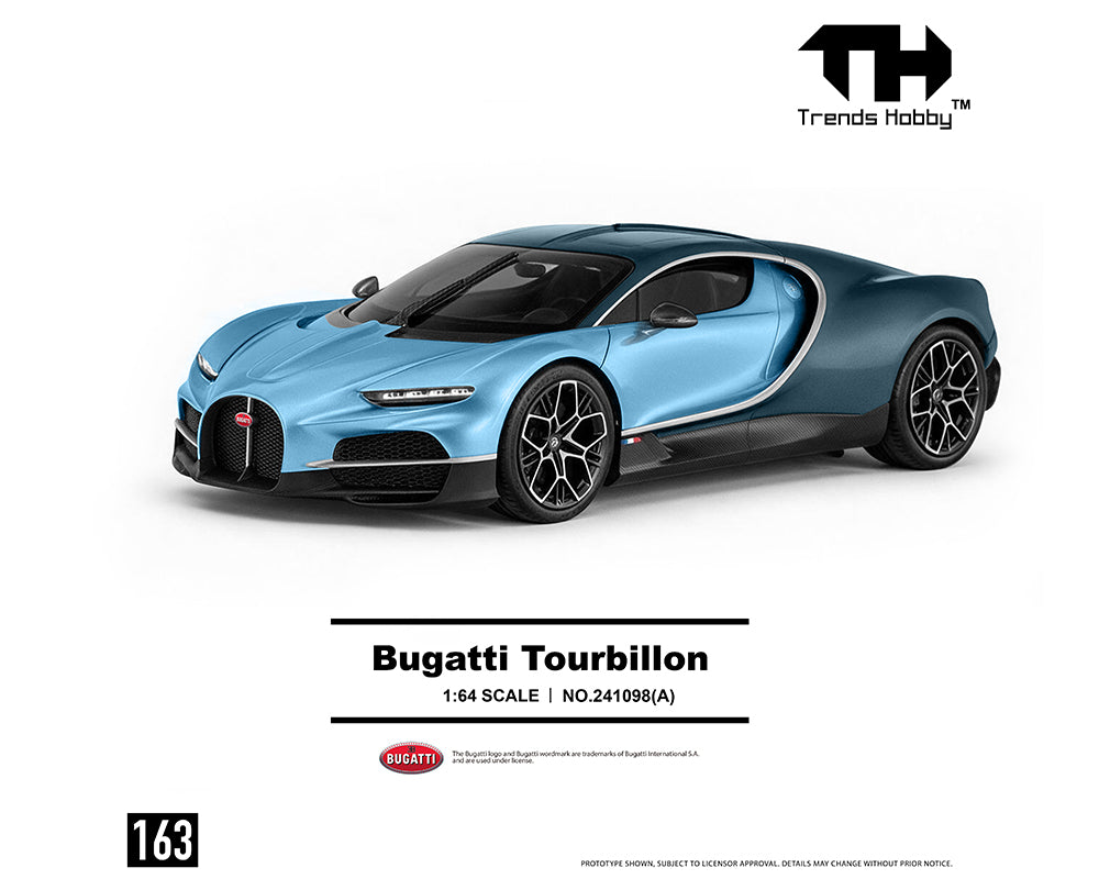 (Preorder) Trends Hobby 1:64  Bugatti Tourbillon Two-Tone(Blue Atlantic/Dove) 241098(A)/(B)