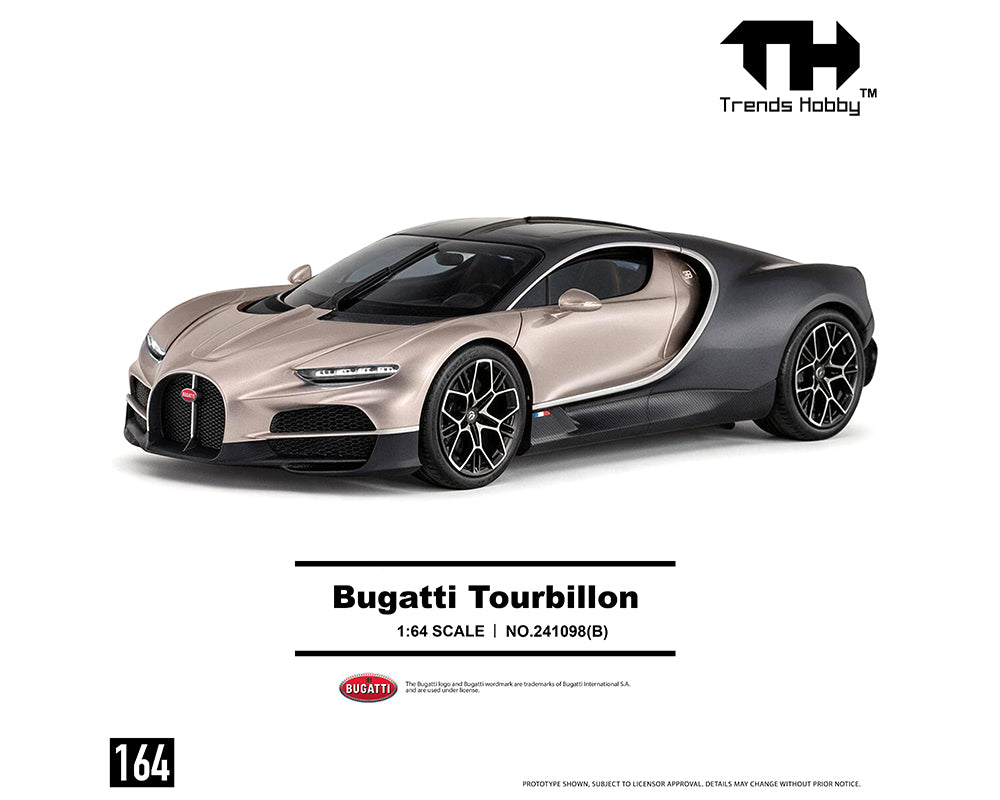 (Preorder) Trends Hobby 1:64  Bugatti Tourbillon Two-Tone(Blue Atlantic/Dove) 241098(A)/(B)