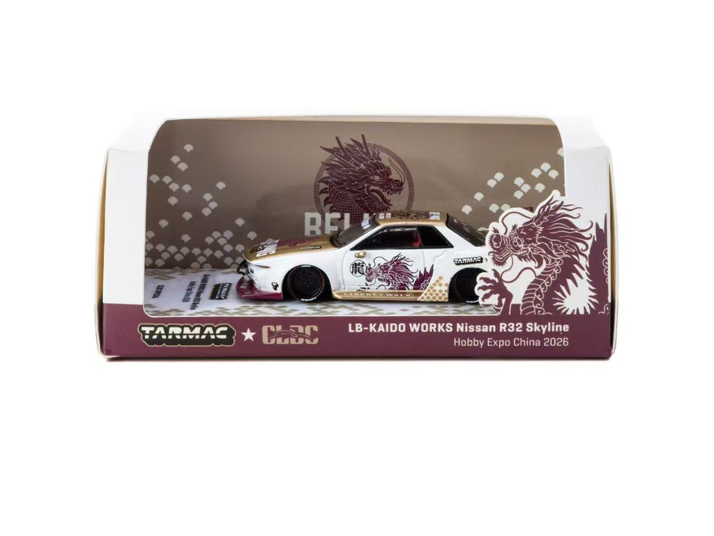 (Preorder) Tarmac Works 1/64 LB-Kaido Works Nissan R32 Skyline CLDC Exclusive
