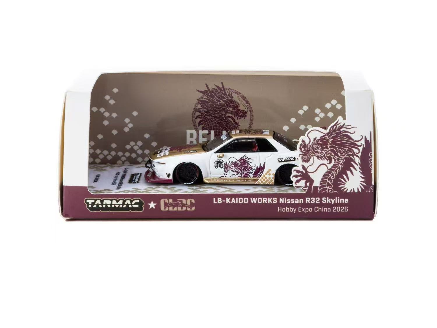 (Preorder) Tarmac Works 1/64 LB-Kaido Works Nissan R32 Skyline CLDC Exclusive