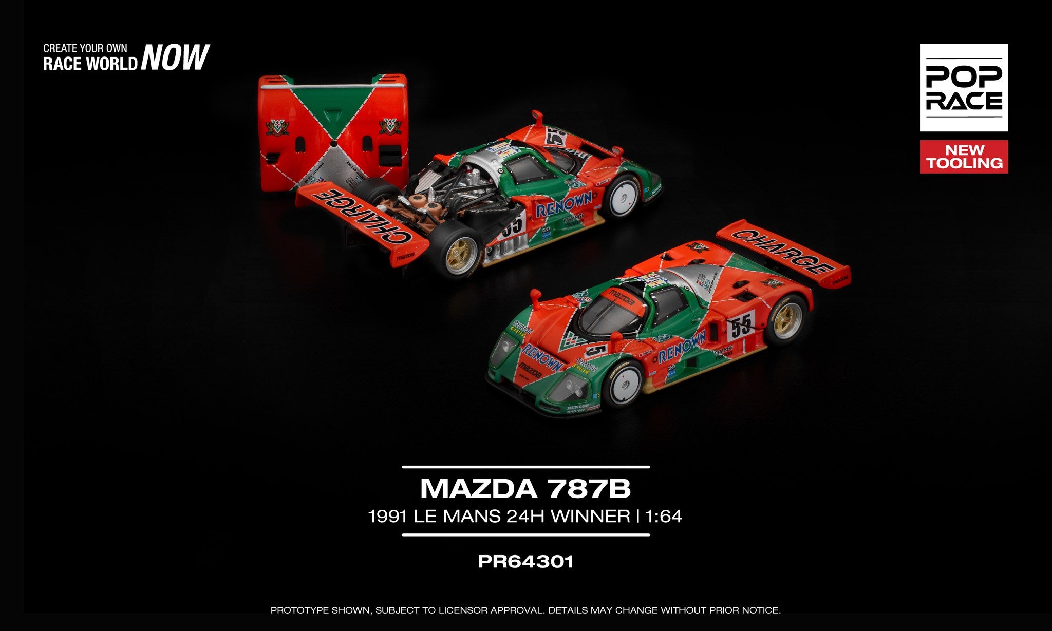 Pop Race Mazda 787B 1991 Le Mans 24h Winner – LMTF_Diecast