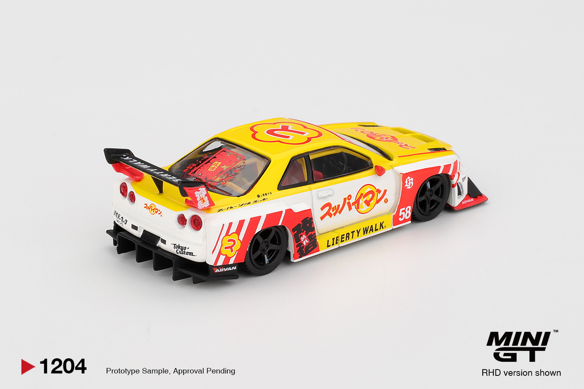 Mini GT 1:64 Nissan LB-ER34 Super Silhouette SKYLINE Suppaiman Okinawa #1204