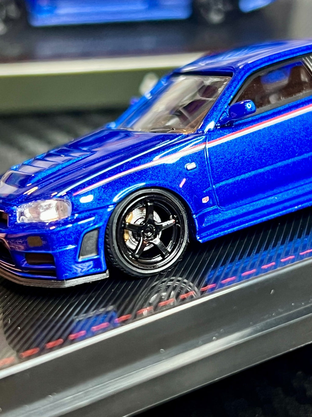 Ignition Model 1/64 Nissan GT-R R34 Bayside Blue Tokyo Auto Salon IG3838 Diecast