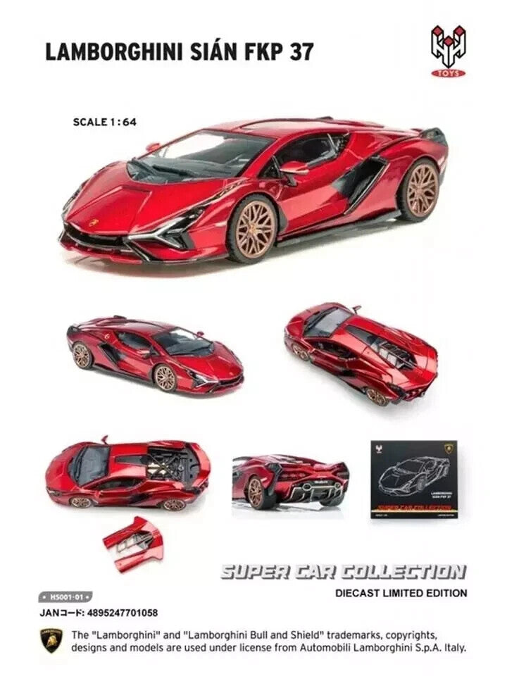 HUNG HING Toys 1/64 Lamborghini Sian FKP37 diecast US seller