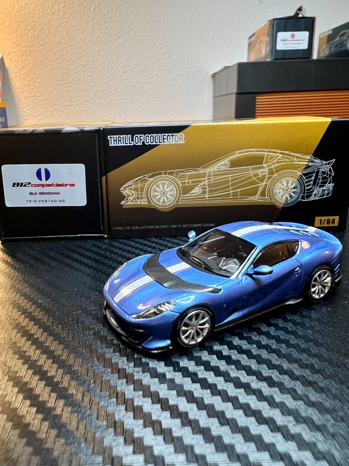 Fuelme TOC 1/64 Ferrari 812C Diecast Model (Blue #112/Blue/Red) US Seller