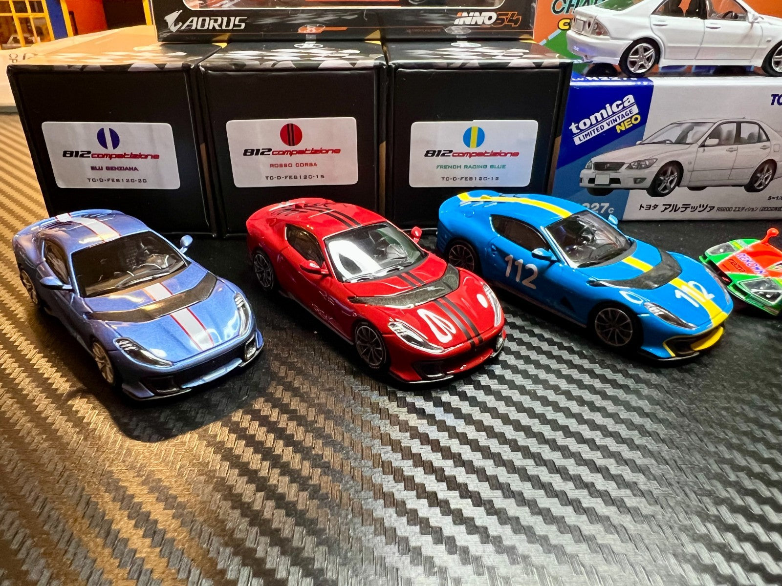 Fuelme TOC 1/64 Ferrari 812C Diecast Model (Blue #112/Blue/Red) US Seller