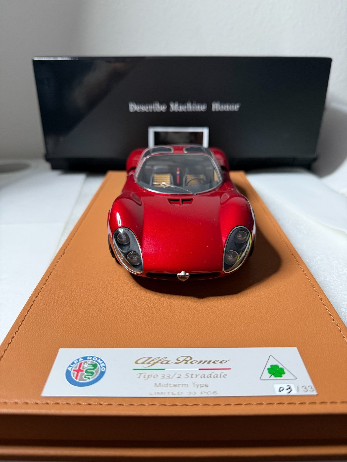 DMH 1/18 Alfa Romeo Tipo 33/2 Stradale Rosso F1 2007 Limited to 33pcs US Seller