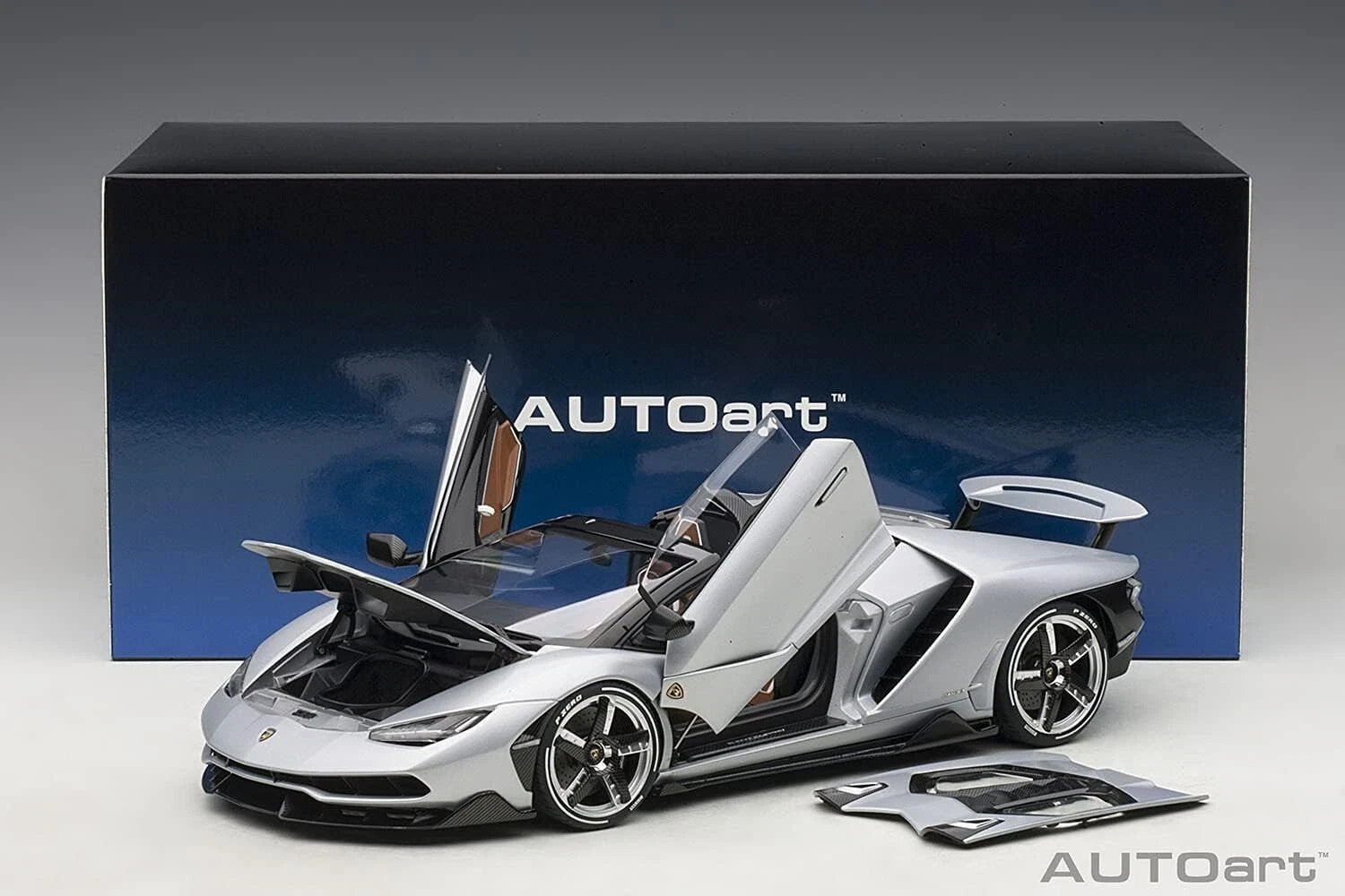 AUTOart 1/18 Lamborghini Centenario Roadster Matte Silver 13671 US Seller