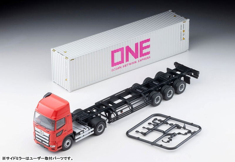 Tomica Limited Vintage Hino Profia Red + ONE 40ft Container Trailer US Seller