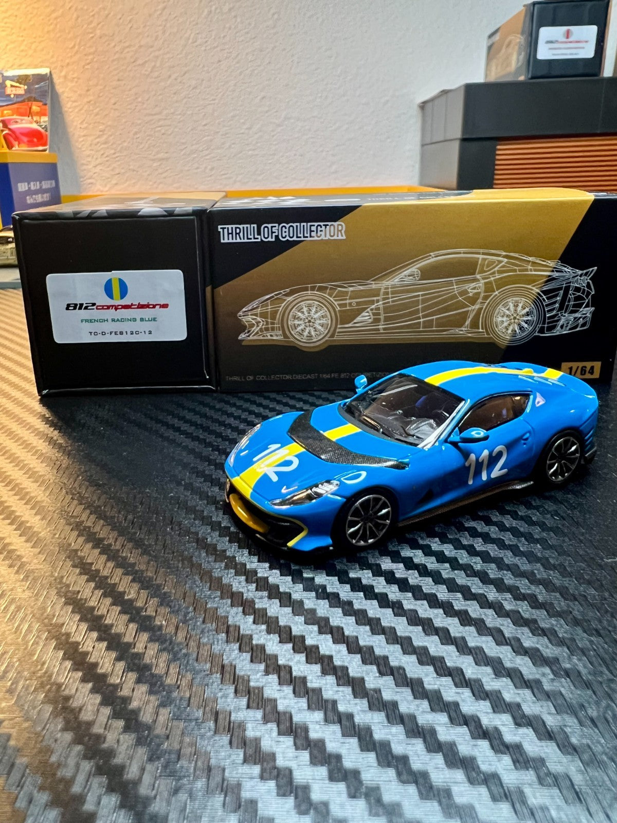 Fuelme TOC 1/64 Ferrari 812C Diecast Model (Blue #112/Blue/Red) US Seller