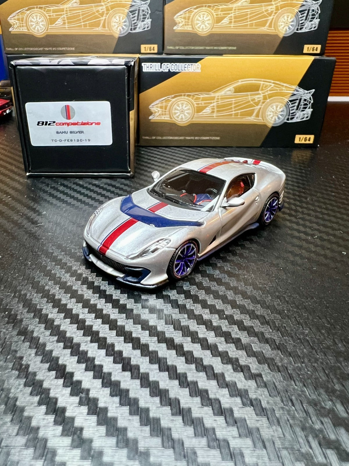 Fuelme TOC 1/64 Ferrari 812C Diecast Model (Blue #112/Blue/Red) US Seller