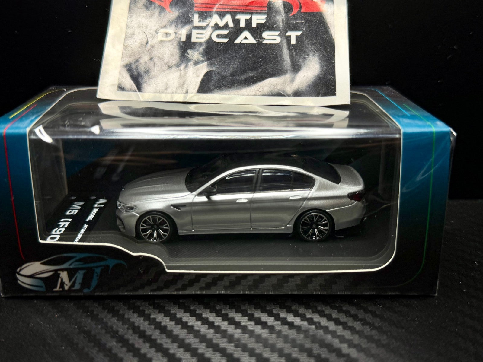 MJ Model 1/64 BMW M5 Comp F90(White/Silver/Black) Diecast Model US Seller