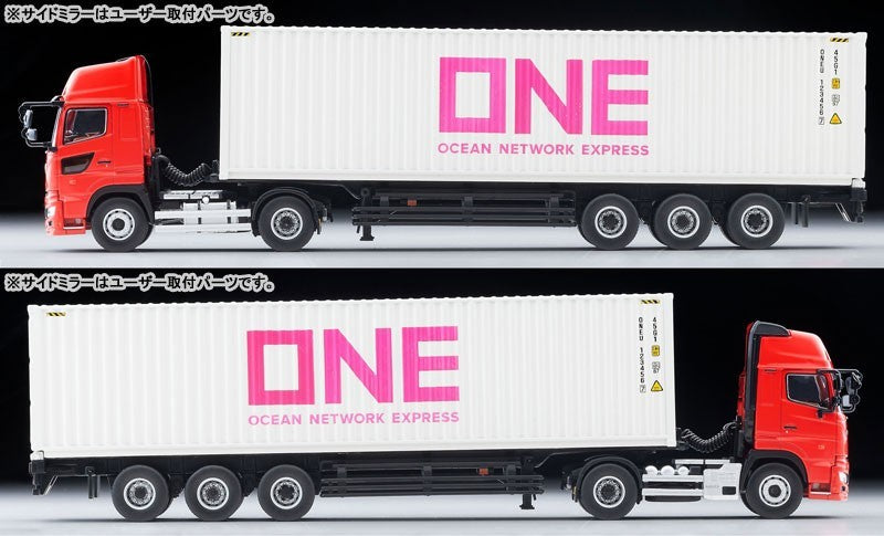 Tomica Limited Vintage Hino Profia Red + ONE 40ft Container Trailer US Seller