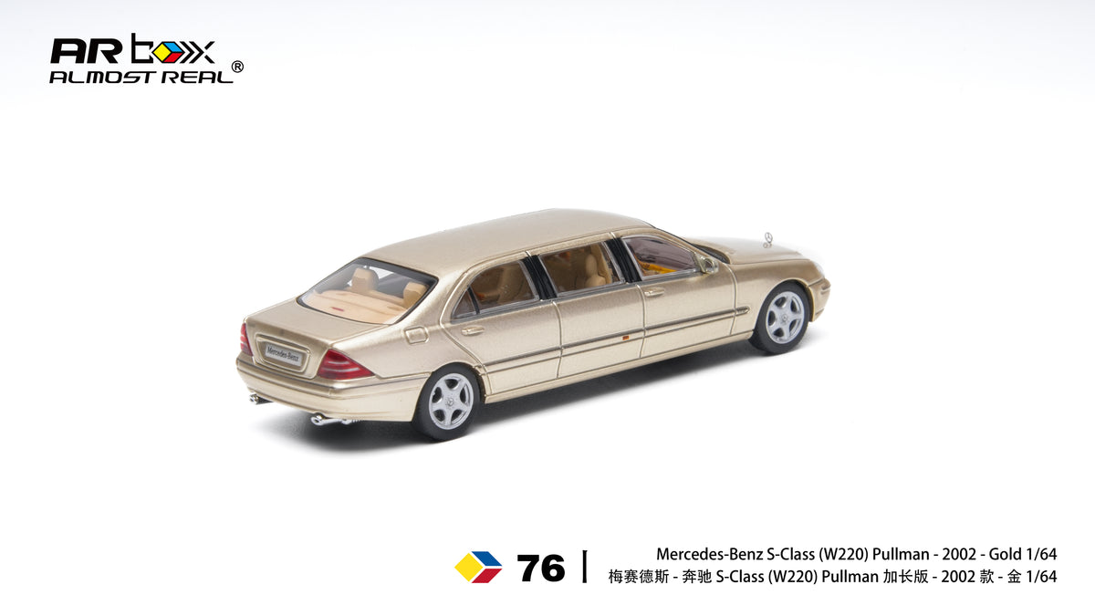 (Preorder) Almost Real 1:64 Mercedes-Benz S-Class Pullman 2002 Gold