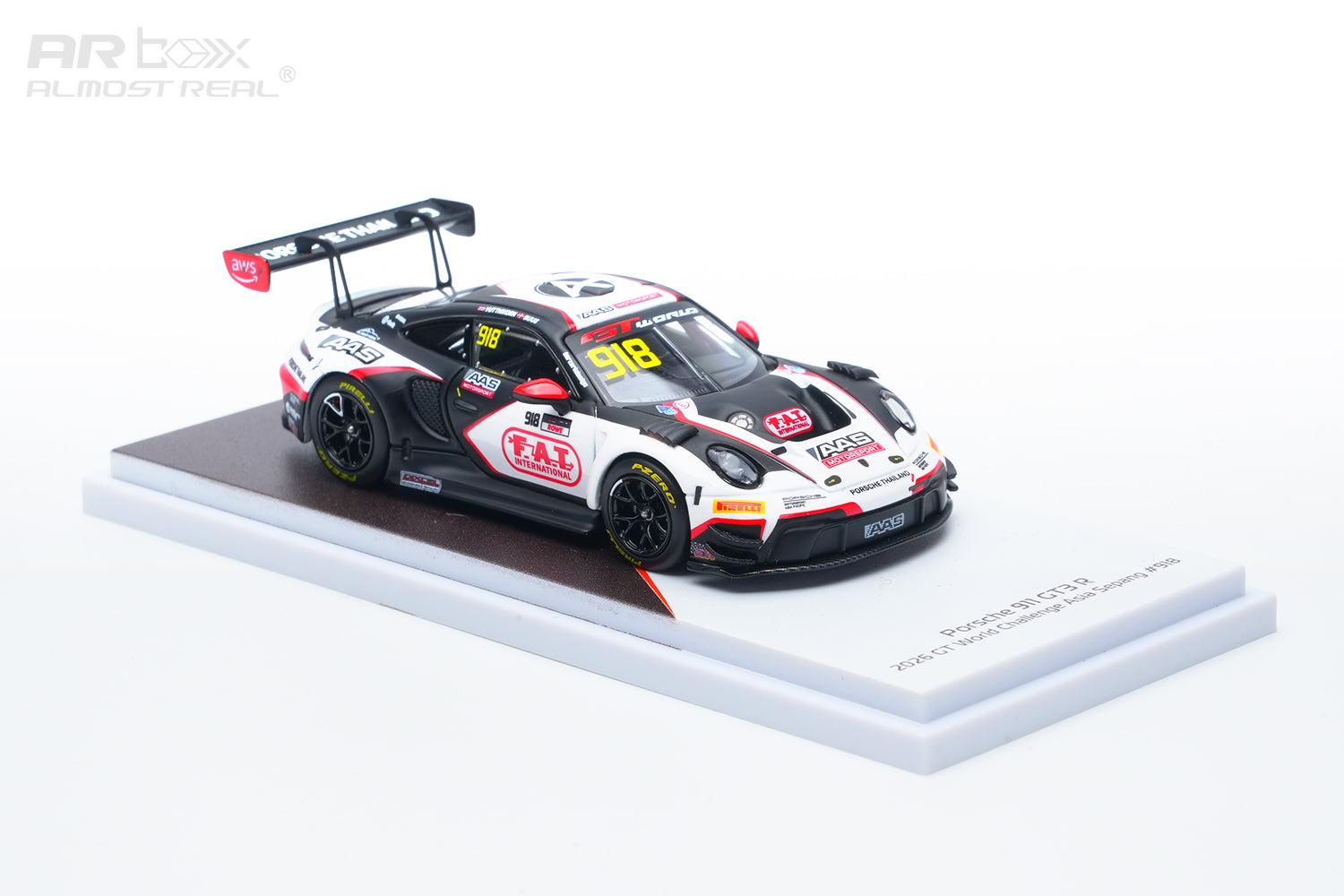 (Preorder) Almost Real 1:64 Porsche 911 GT3 R - 2026 GT World Challenge Asia Sepang #918