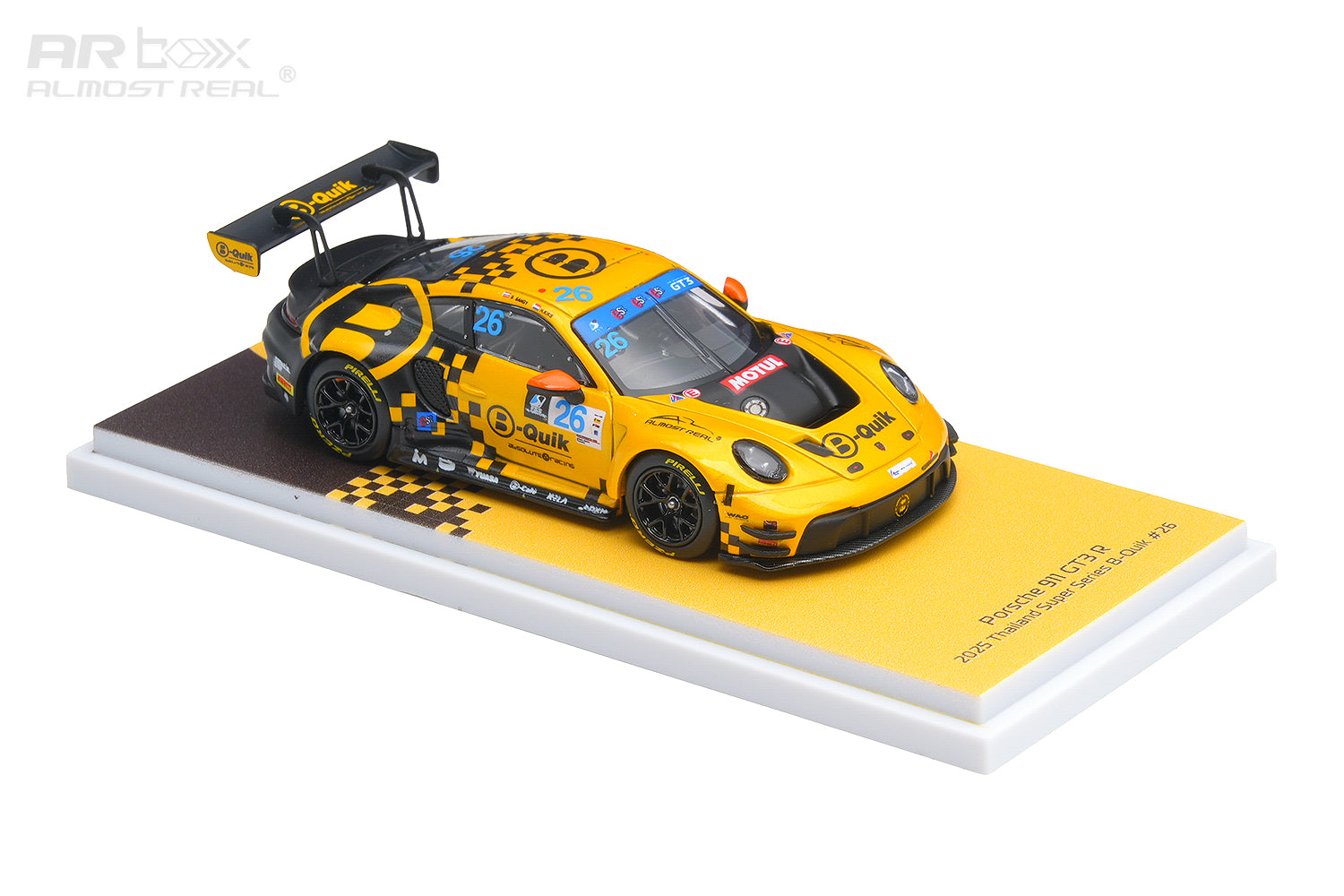 (Preorder) Almost Real 1/64 Porsche 911 GT3 R 2025 Thailand Super Series B-Quik Absolute Racing #26