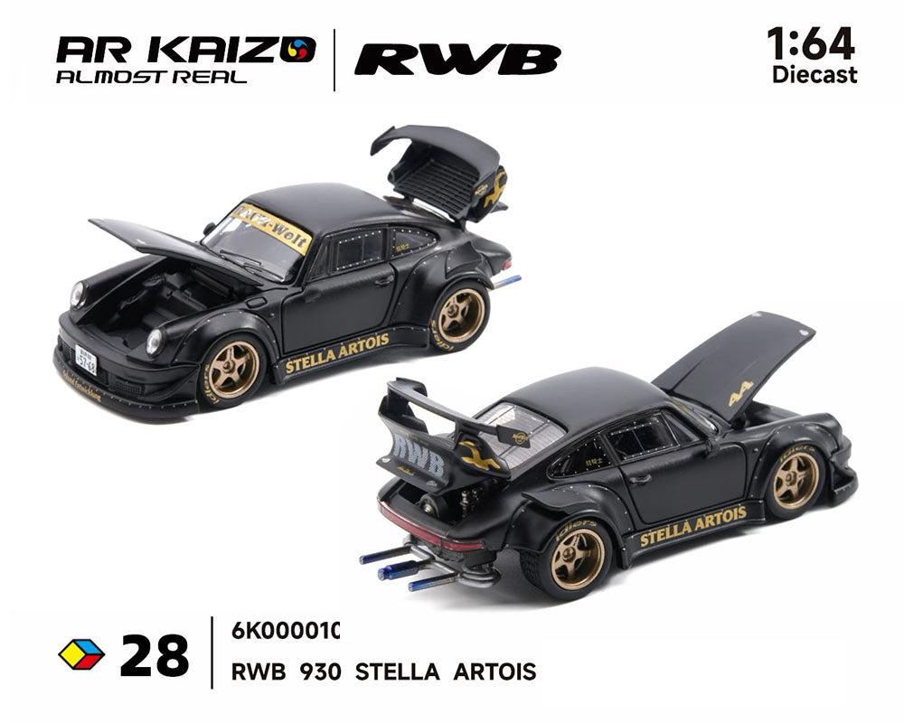 Almost Real 1:64 KAIZO RWB 930 Stella Artois 2026 Hobby Expo China Beijing Special Edition – Matte Black