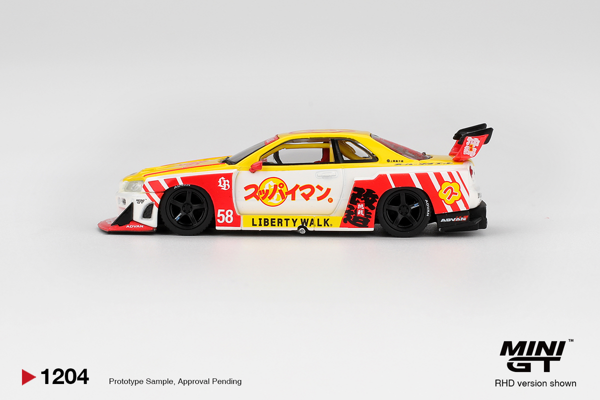 Mini GT 1:64 Nissan LB-ER34 Super Silhouette SKYLINE Suppaiman Okinawa #1204