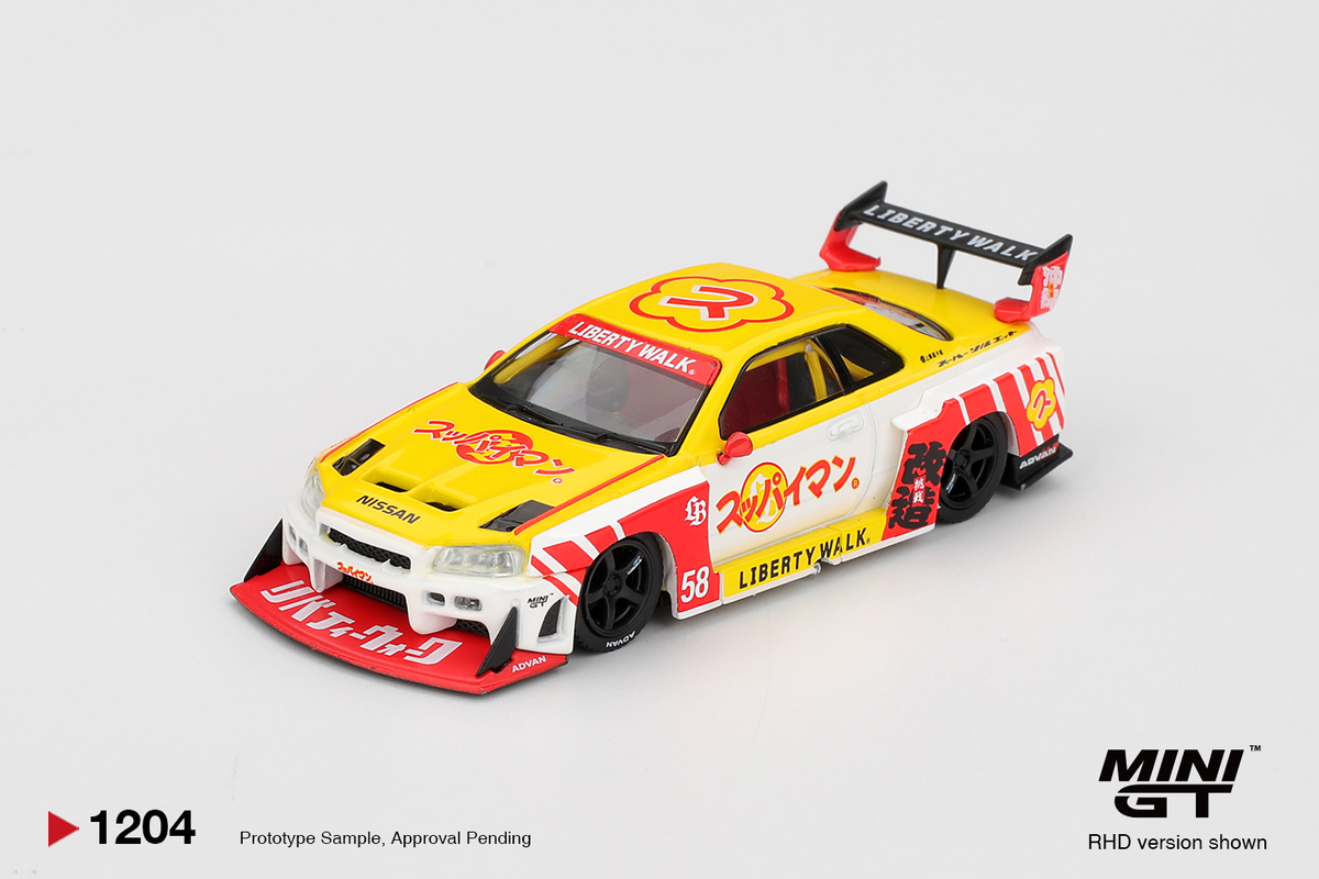 Mini GT 1:64 Nissan LB-ER34 Super Silhouette SKYLINE Suppaiman Okinawa #1204