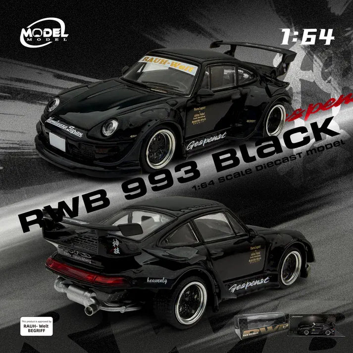 MODELMODEL 1:64 RWB 993 Black MM64-RWB993-004