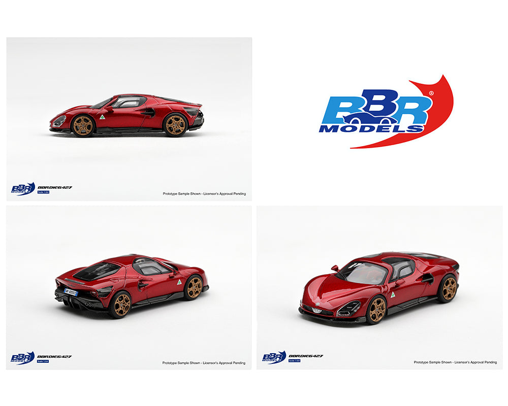 (Preorder) BBR Models 1:64 Alfa Romeo 33 Stradale Rosso Villa d’Este