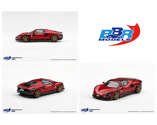 (Preorder) BBR Models 1:64 Alfa Romeo 33 Stradale Rosso Villa d’Este