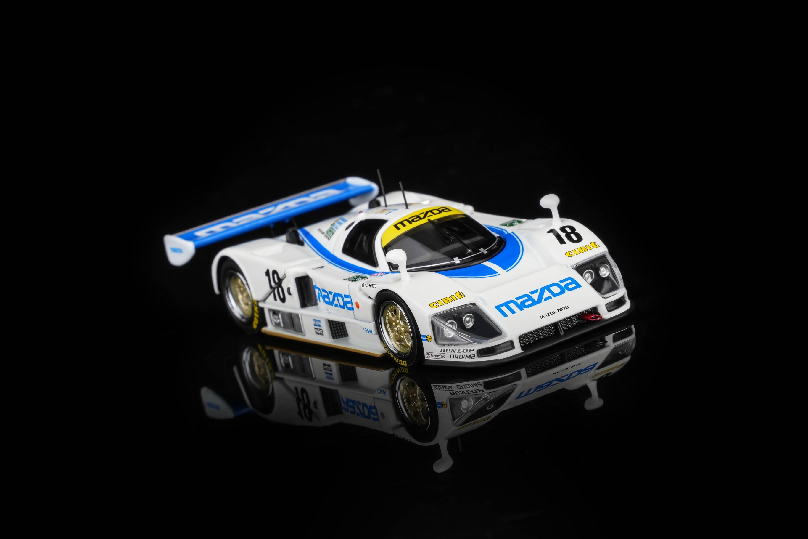 (Preorder) Motorhelix 1:64 Mazda 787B #18 White/Blue M60113