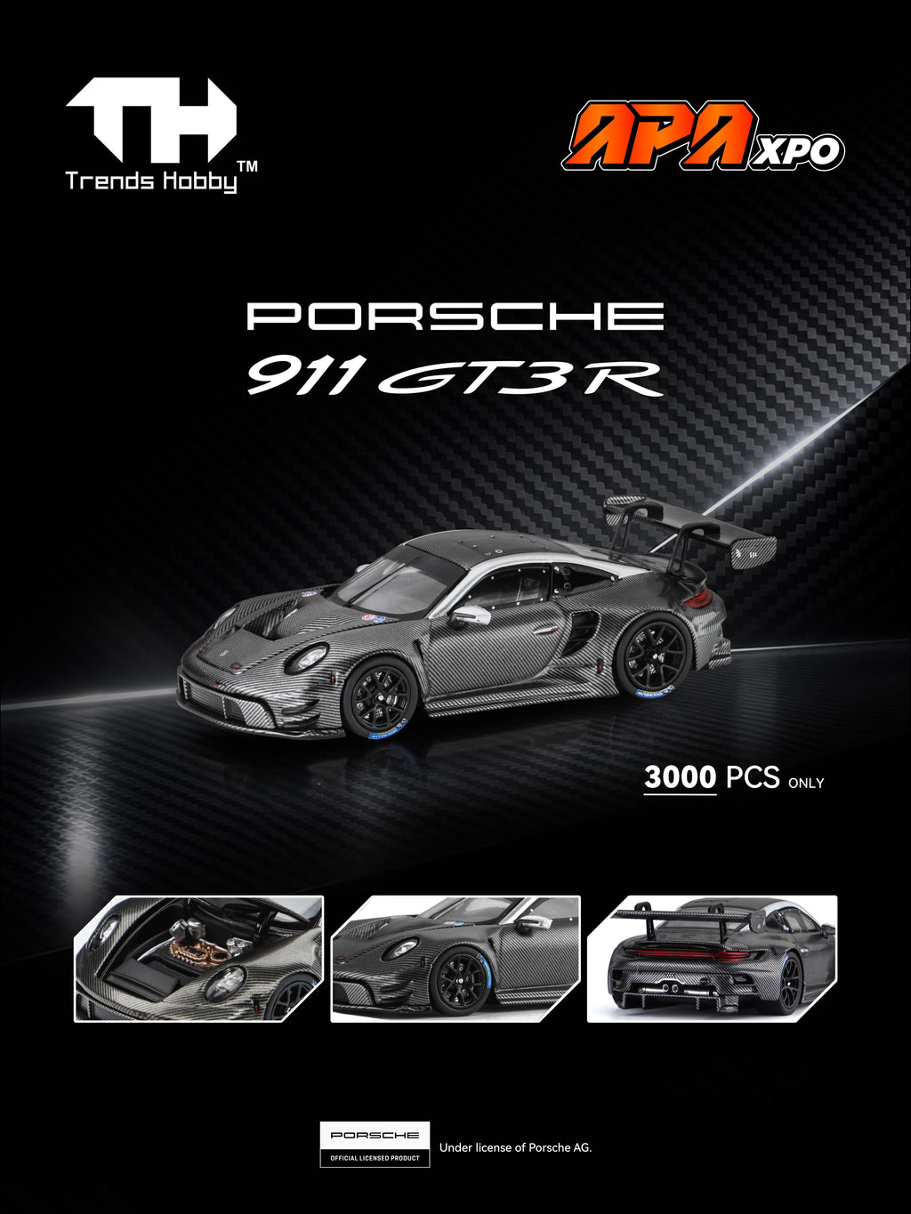Trends Hobby 1:64 Porsche 911 GT3-R Full-Carbon APAxpo Exclusive