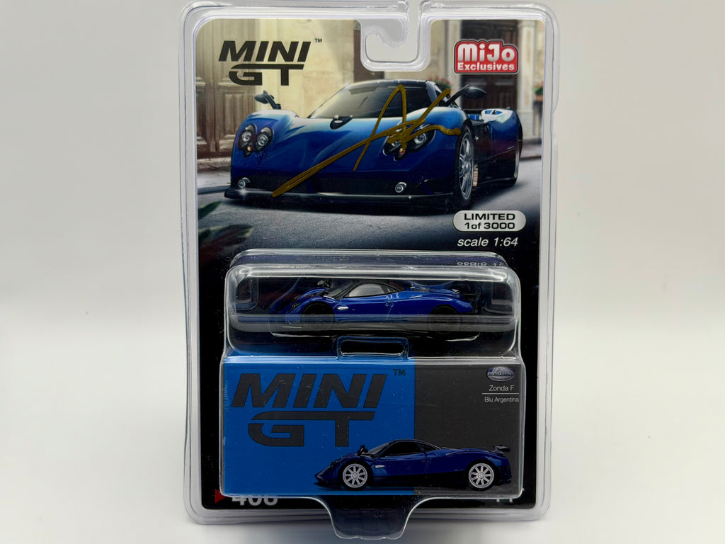 CHASE! Mini GT 1:64 Pagani Zonda F Blu Argentina #408