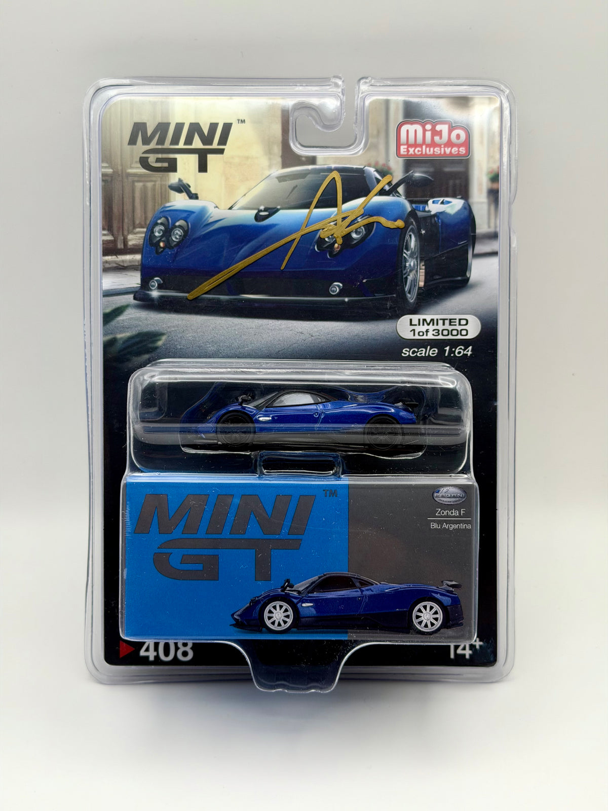 ¡A LA CAZA! Mini GT 1:64 Pagani Zonda F Azul Argentina #408