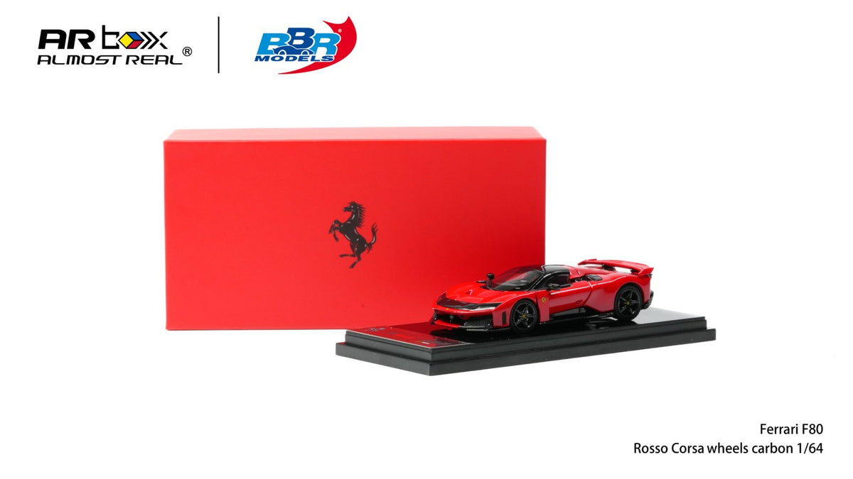 (Preorder) BBR x Almost Real 1:64 Ferrari F80 Rosso Corsa /Carbon Wheels (CTE Shanghai 2026)