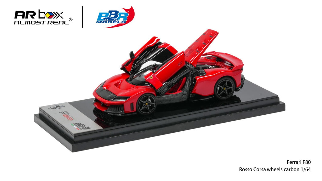 (Preorder) BBR x Almost Real 1:64 Ferrari F80 Rosso Corsa /Carbon Wheels (CTE Shanghai 2026)