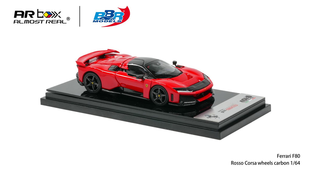 (Preorder) BBR x Almost Real 1:64 Ferrari F80 Rosso Corsa /Carbon Wheels (CTE Shanghai 2026)