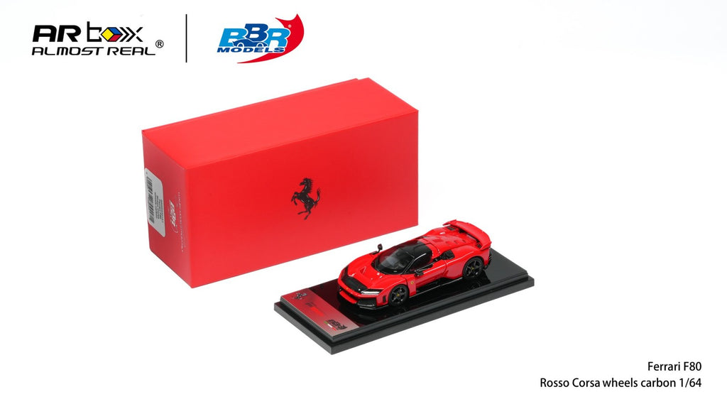 (Preorder) BBR x Almost Real 1:64 Ferrari F80 Rosso Corsa /Carbon Wheels (CTE Shanghai 2026)