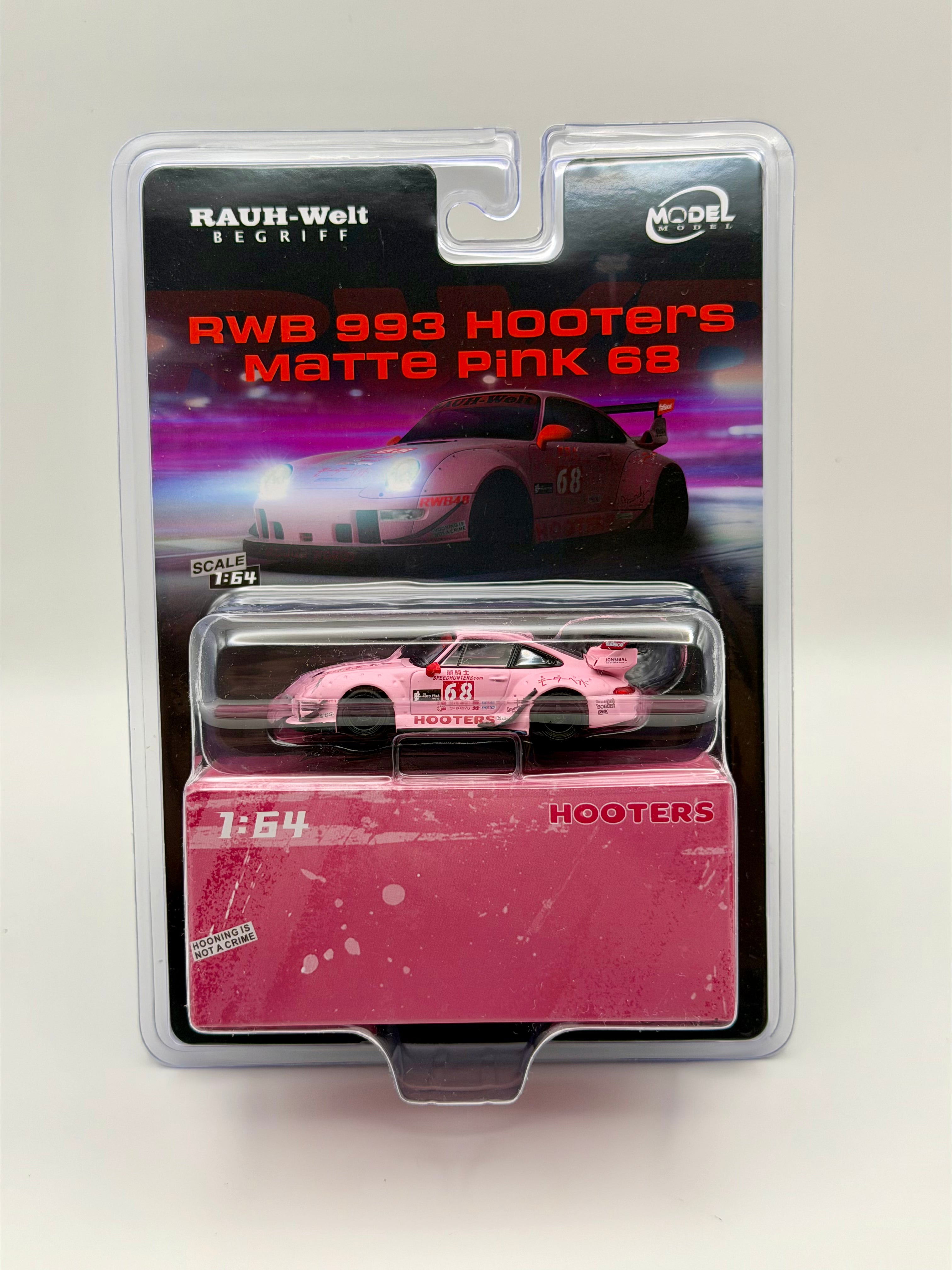MODELMODEL 1:64 RWB 993 Hooters Matte Pink 68 (Blister Pack) MM64-RWB993-013