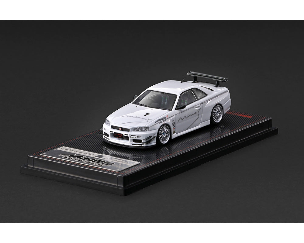 (Preorder) Ignition Model 1:64 Nissan Skyline GT-R Mine’s (R34) – White