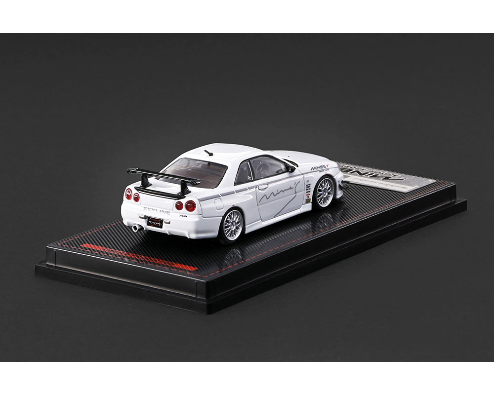 (Preorder) Ignition Model 1:64 Nissan Skyline GT-R Mine’s (R34) – White