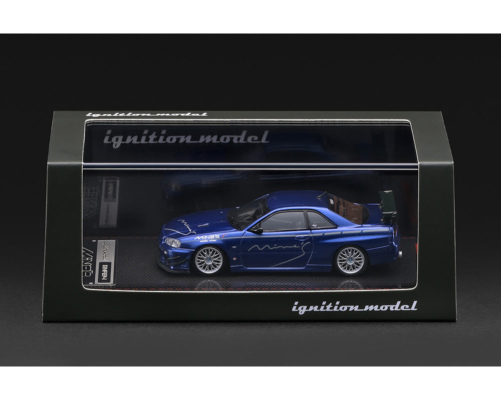 (Preorder) Ignition Model 1:64 Nissan Skyline GT-R Mine’s (R34) – Blue